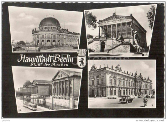 Hauptftadt Berlin Stadt der Museen - Strassenbahn - tram - Germany - 1965 gelaufen - JH Postcards