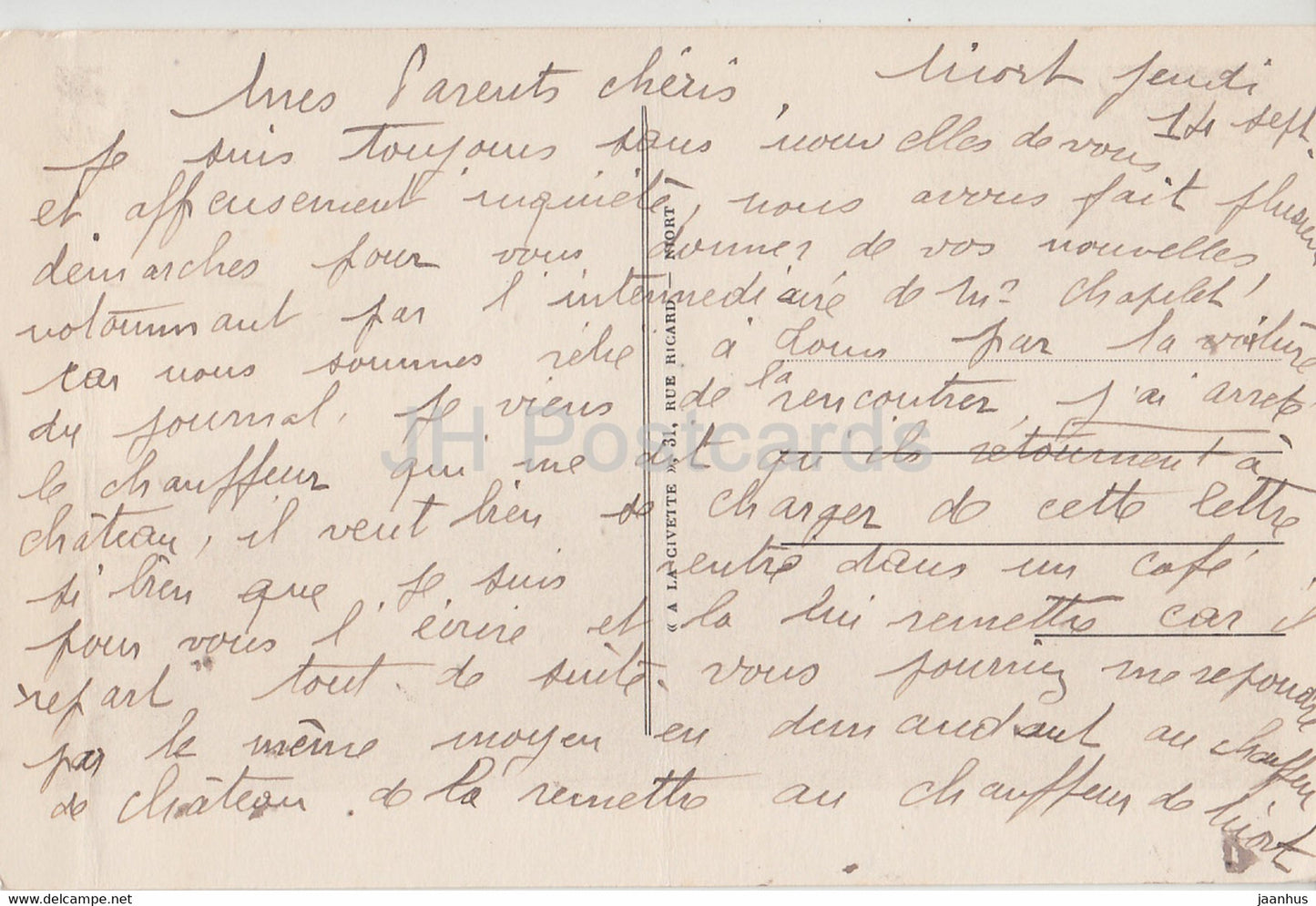 Echire - Le Chateau Salbart - 153 - alte Postkarte - Frankreich - gebraucht