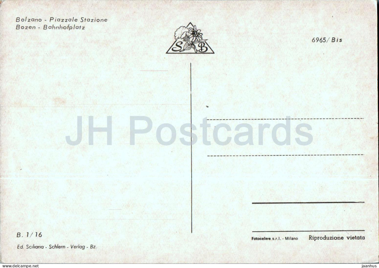 Bolzano - Bozen - Piazzale Stazione - Bahnhofplatz - 1/16 - Italie - inutilisé 