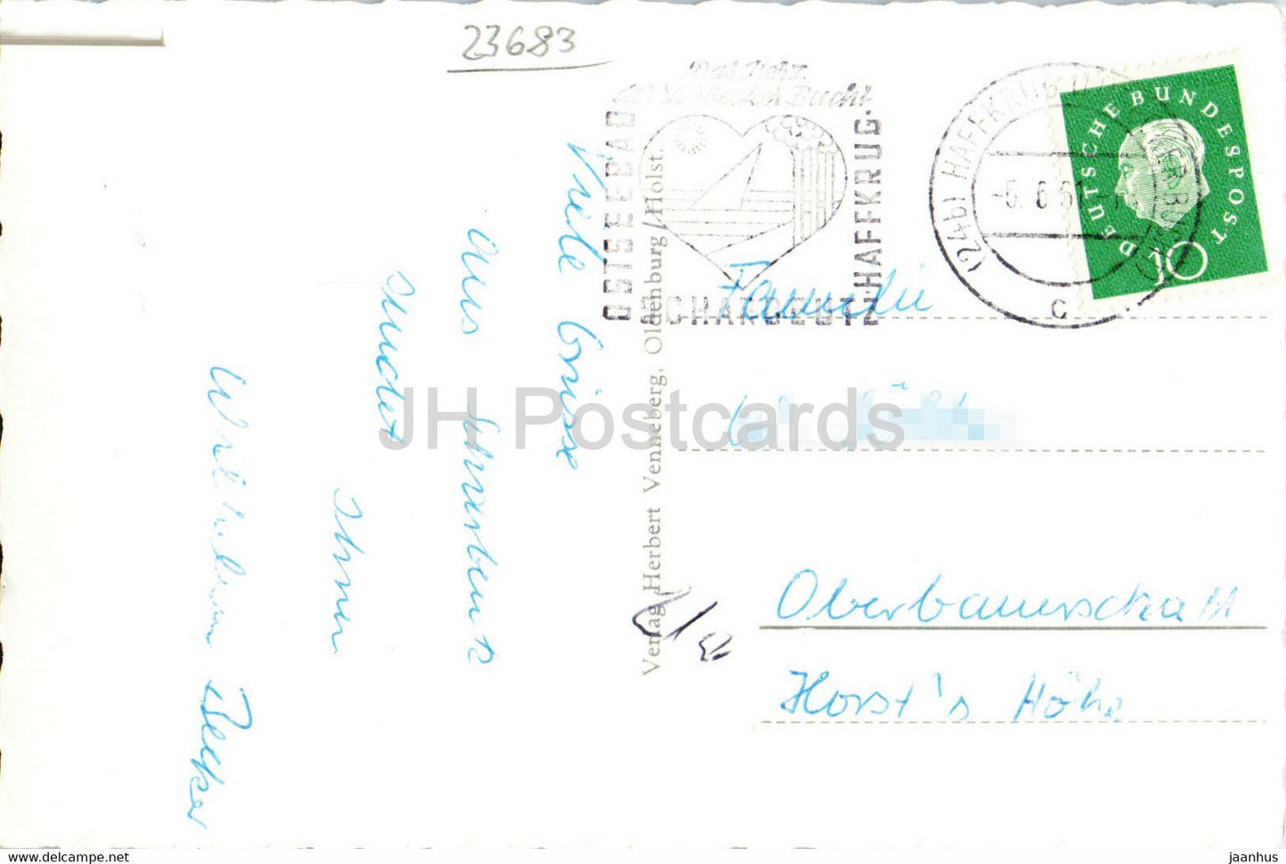 Ostseebad Scharbeutz - Feriengrusse von Schreibfaulen Leuten - old postcard - 1961 - Germany - used