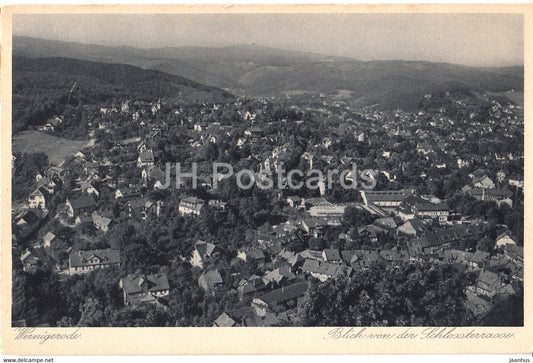 Wernigerode - Blick von der Schlossterrasse - 38 - old postcard - 1936 - Germany - used - JH Postcards