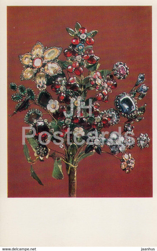 Jewels - Bouquet - Russia 18th Century - The Hermitage - Leningrad - Russia - USSR - 1982 - used - JH Postcards