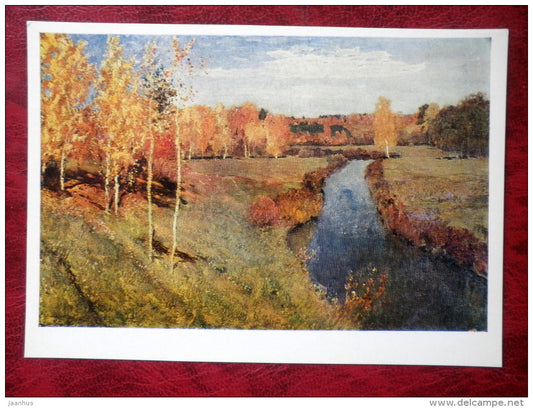 Painting by I. Levitan - Golden Autumn . 1895 - russian art - unused - JH Postcards