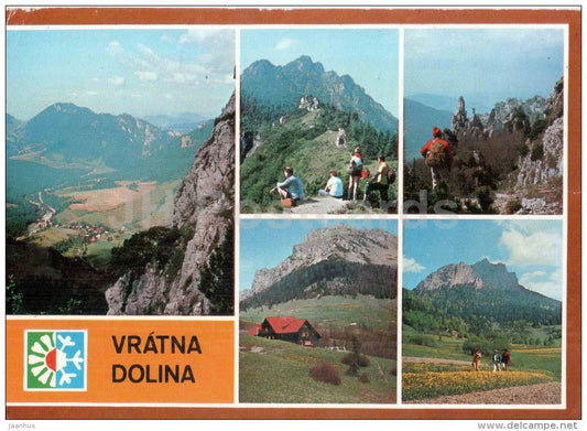 Mala Fatra - valley - Rozsutec - cottage - Velky Rozsutek - Czechoslovakia - Slovakia - used 1987 - JH Postcards