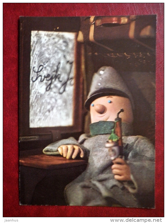 The Good Soldier Švejk - novel by Jaroslav Hasek - train 4 - Tisk Severografia Decin - Film - Animation - Czech - - JH Postcards