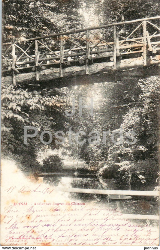 Epinal - Anciennes douves du Chateau - old postcard - 1901 - France - used - JH Postcards