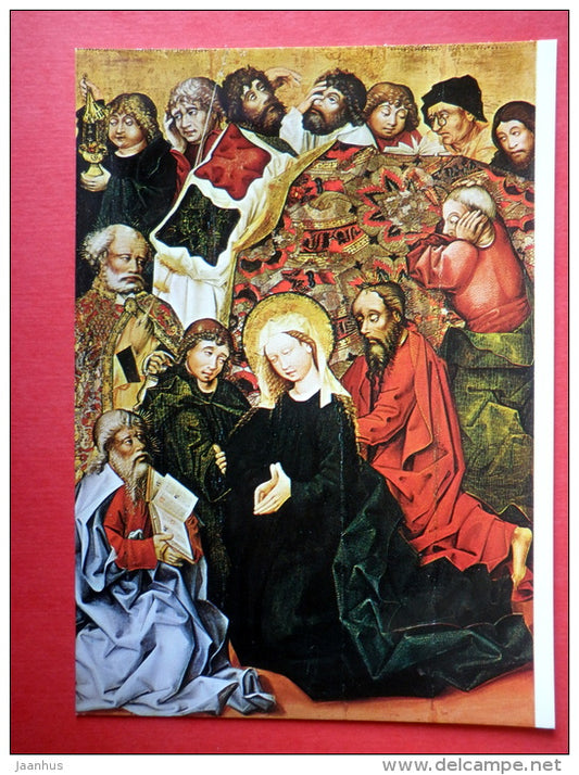 Master of the St. George Altar , around 1470 , Death of Our Lady (Detail) - Czech Gothic Art - Czechoslovakia - unused - JH Postcards