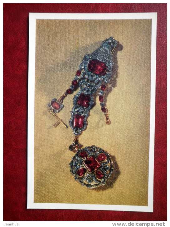 Watch on the chatelaine , London , 18th century - Western European Jewelry - 1971 - Russia USSR - unused - JH Postcards