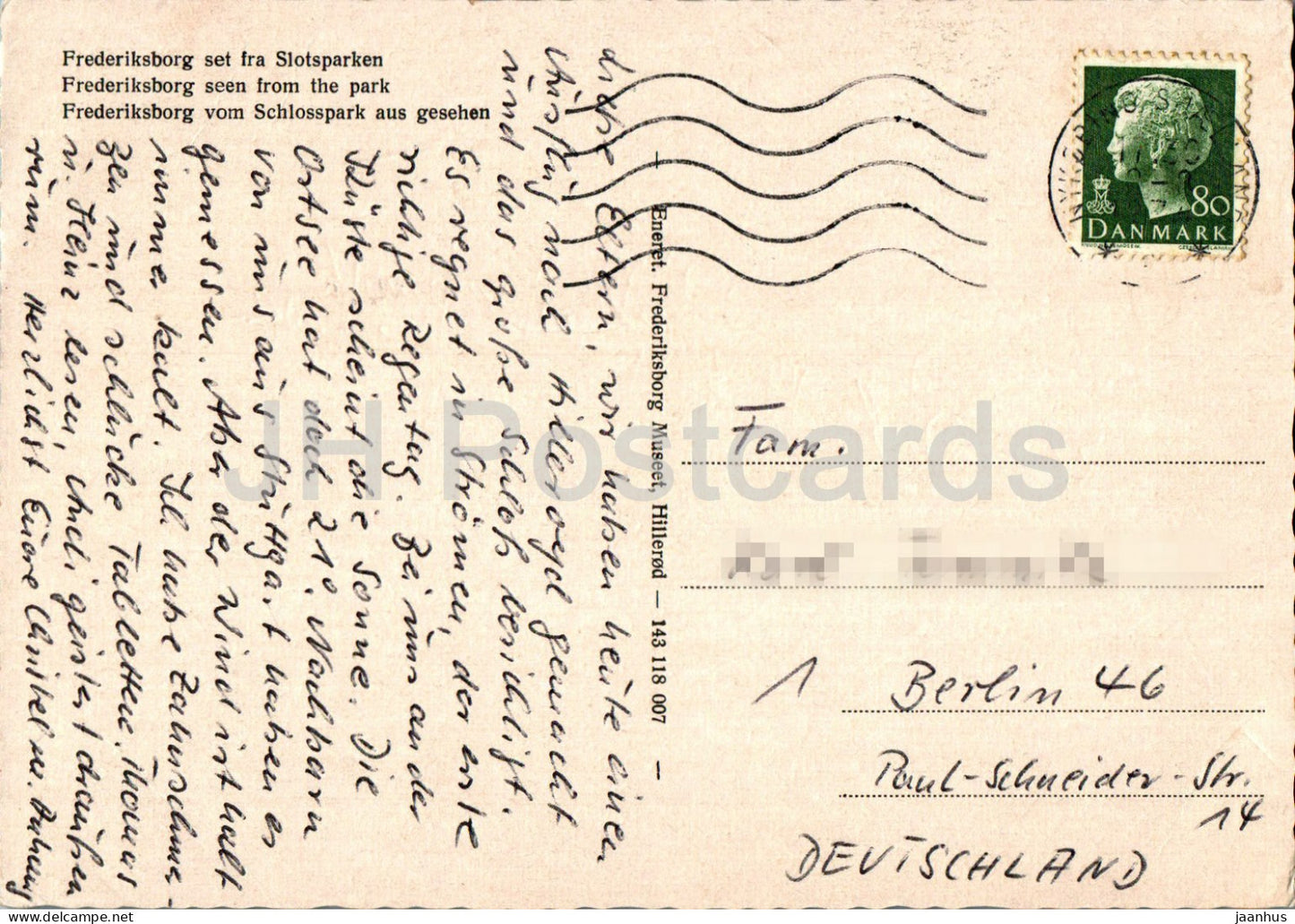 Frederiksborg-Set von Slotsparken - Vom Park aus gesehen - 143 - Dänemark - gebraucht 