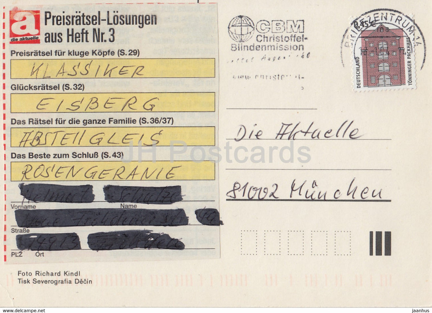 Hrensko - Naturansichten - Wasserfall - Multiview - Tschechoslowakei - Tschechische Republik - gebraucht