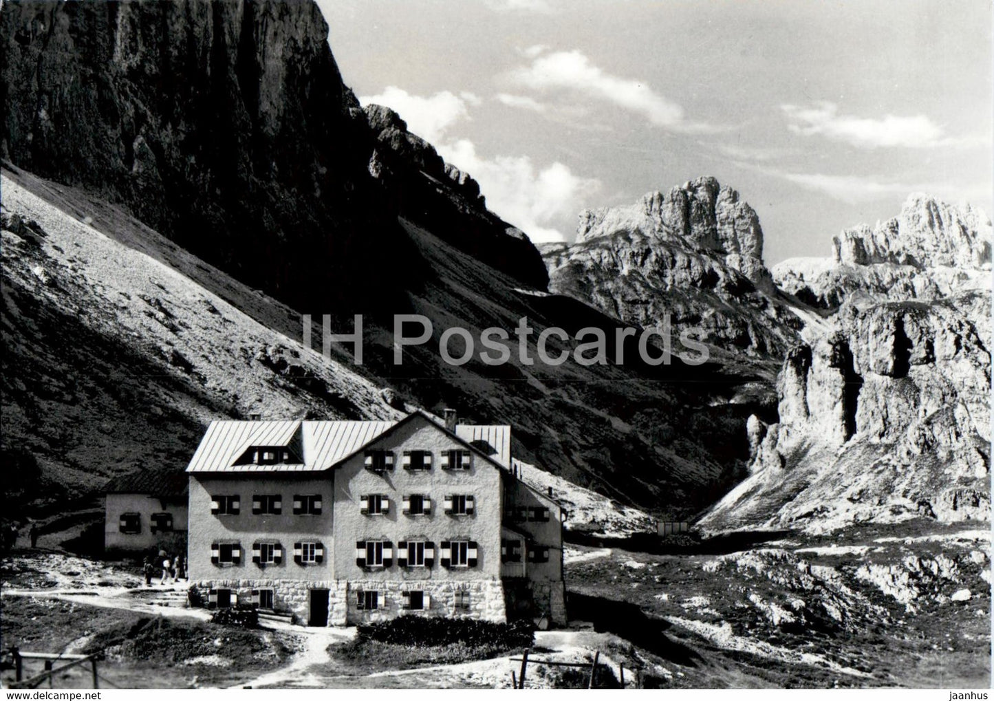 Dolomiti - Rifugio Vajolet 2243 m - Il Catinaccio - old postcard - Italy - unused - JH Postcards