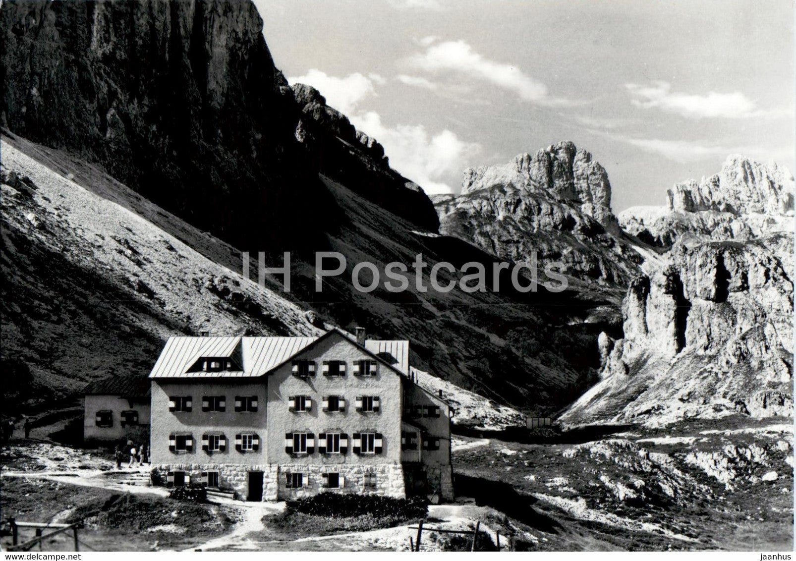 Dolomiti - Rifugio Vajolet 2243 m - Il Catinaccio - old postcard - Italy - unused - JH Postcards