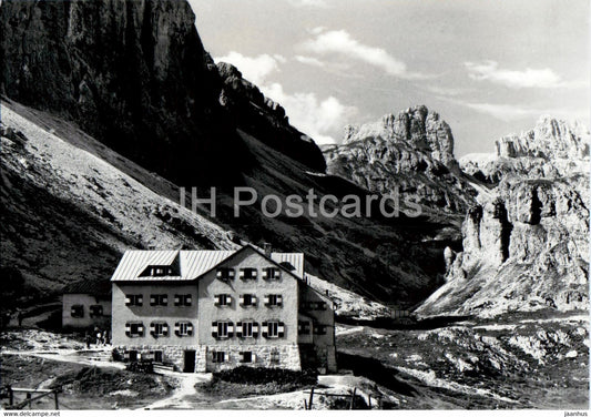 Dolomiti - Rifugio Vajolet 2243 m - Il Catinaccio - old postcard - Italy - unused - JH Postcards