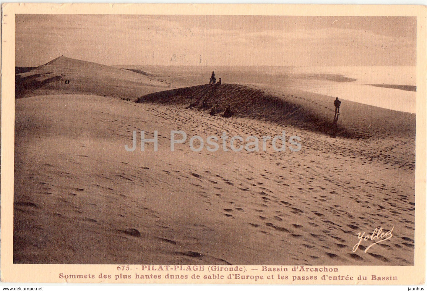 Pilat Plage - Bassin d'Arcachon - beach - 675 - 1949 - old postcard - France - used - JH Postcards