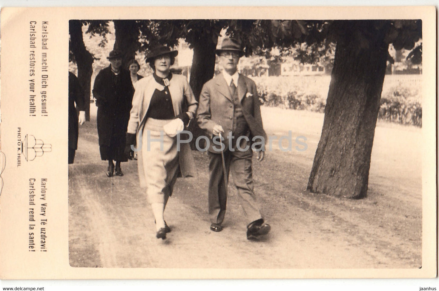 Karlovy Vary - Karlsbad - Macht Dich Gesund - Restores Your Health - old postcard - Czech Republic - unused - JH Postcards