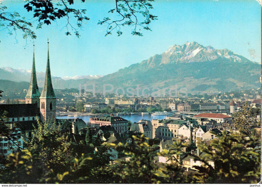 Luzern mit Pilatus - Lucerne - 1974 - Switzerland - used - JH Postcards