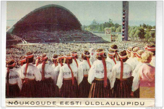 Estonian Song Festival - mini Photo Book - Leporello - 1969 - Estonia USSR - unused - JH Postcards