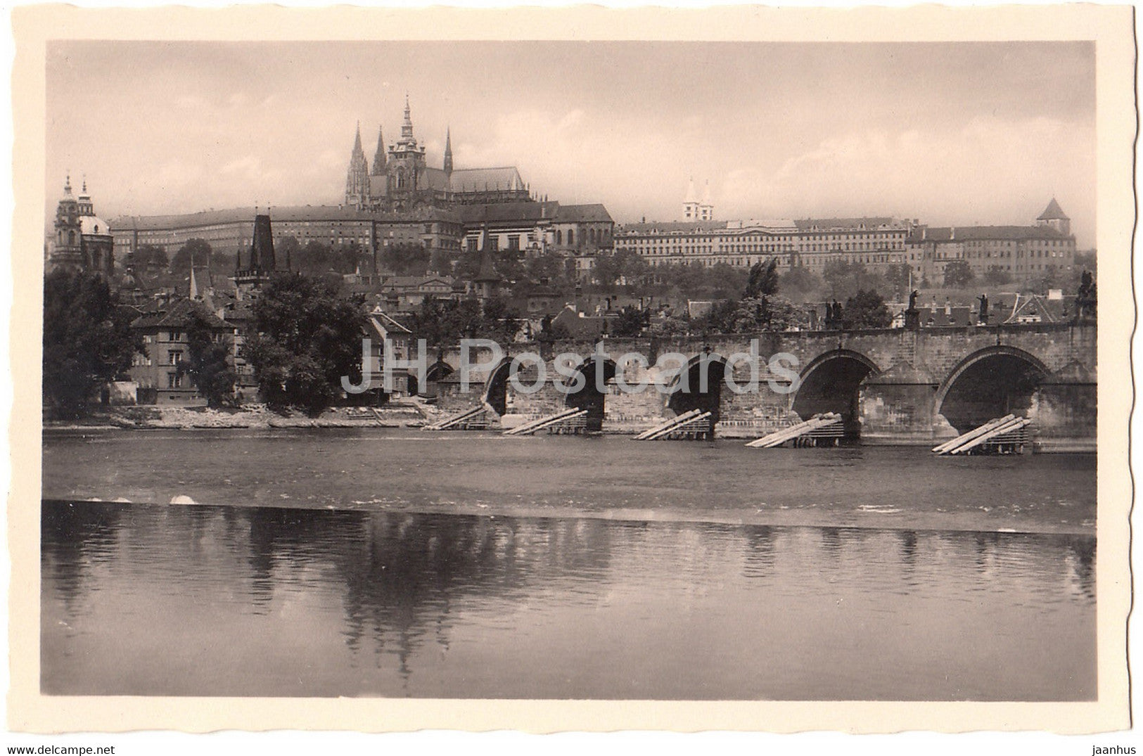 Praha - Prague - Hradschin mit Karlsbrucke - Hradcany s Karlovym mostem - 1003 - old postcard - Czech Republic - unused - JH Postcards