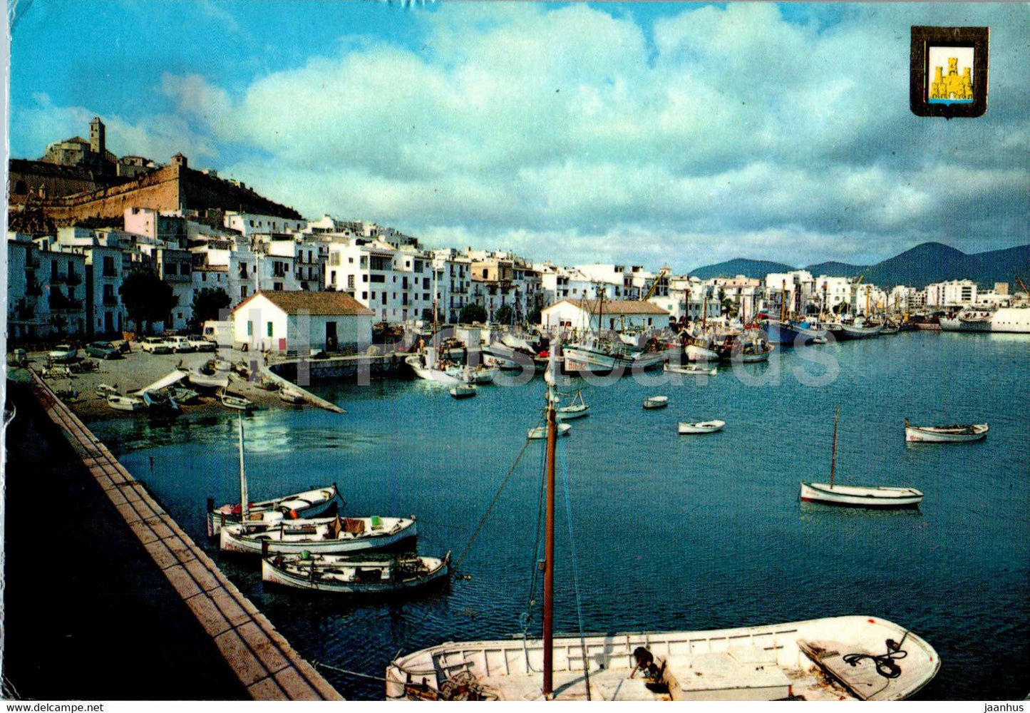 Isla Blanca - Ibiza - Puerto - port - boat - 235 - Spain - used - JH Postcards