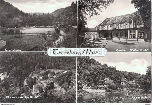 Treseburg Harz - Badeanlagen - Gasthaus Weisser Hirsch - An der Bode - Germany - unused - JH Postcards