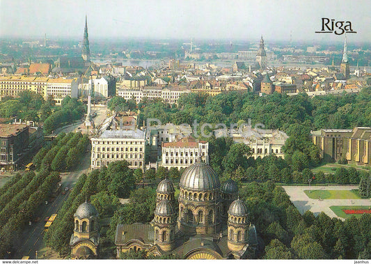 Riga - view of the centre of Riga - 1989 - Latvia USSR - unused - JH Postcards
