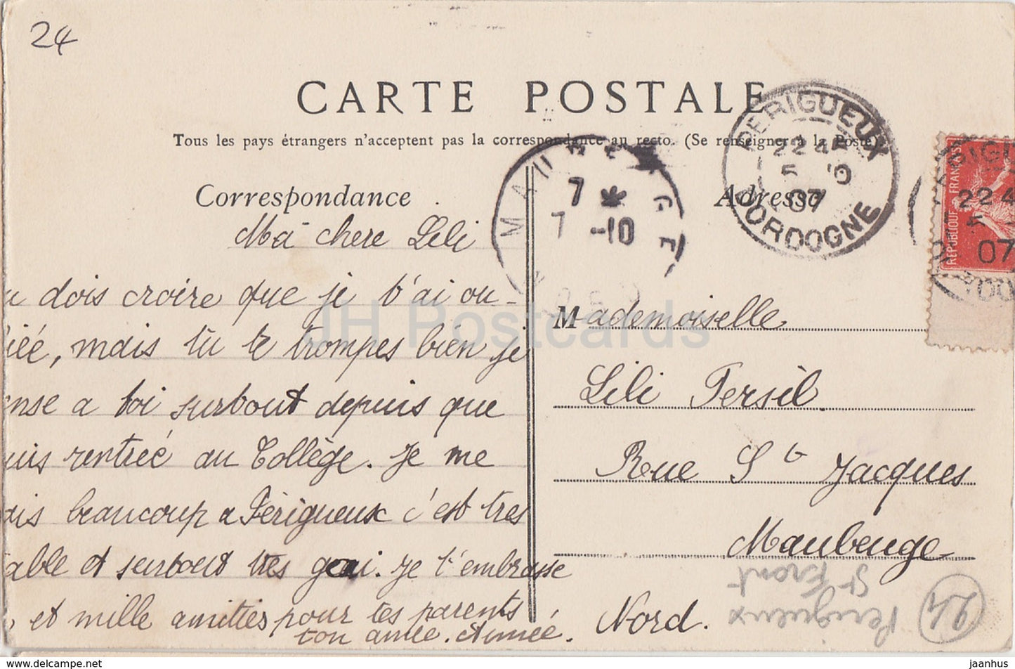 Perigueux - Basilique Saint Front - Kathedrale - alte Postkarte - 1907 - Frankreich - gebraucht