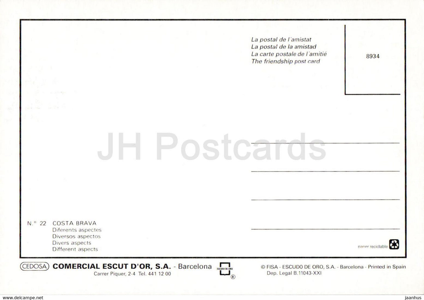 Costa Brava - Diversos Aspectos - Palamos - Tossa De Mar - Lloret de Mar - multiview - 22 - Spain - unused