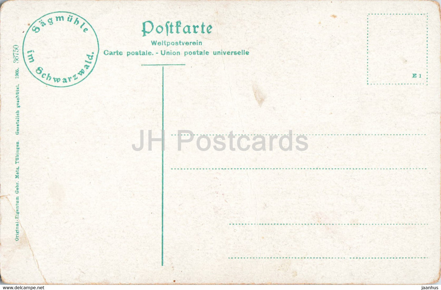 Sagmühle im Schwarzwald - 36750 - alte Postkarte - Deutschland - unbenutzt