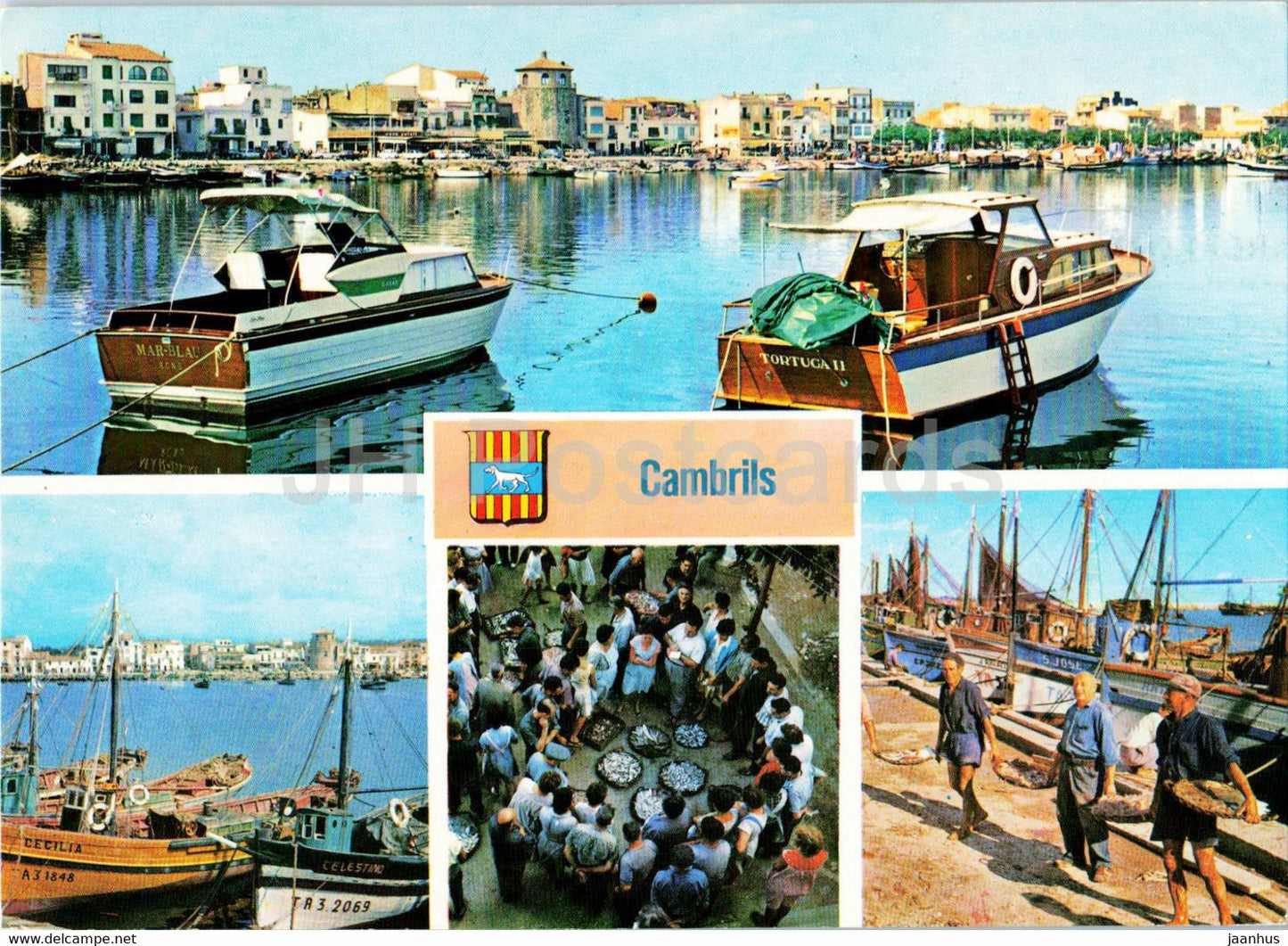 Cambrils - boat - ship - port - 50334 - 1972 - Spain - used - JH Postcards