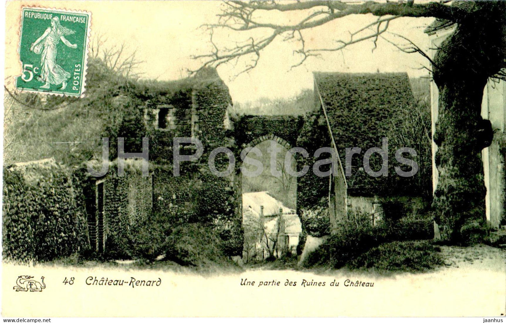 Chateau Renard - Chateaurenard - Une partie des Ruines du Chateau - old postcard - 1908 - France - used - JH Postcards