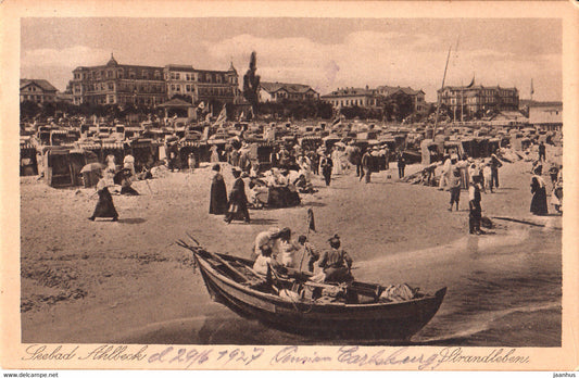 Seebad Ahlbeck - Strandleben - beach - old postcard - 16593 - 1927 - Germany - used - JH Postcards