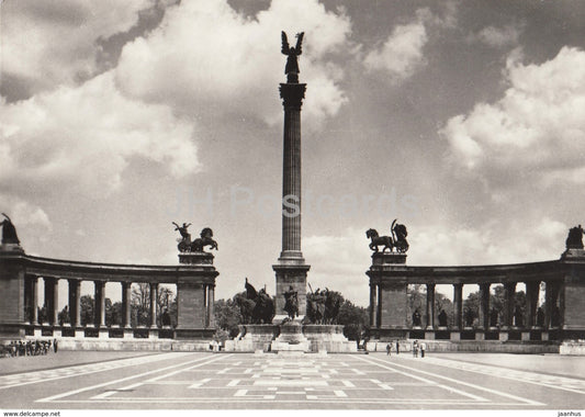 Budapest - Millennium Monument on Heroes' Square - Hungary - unused