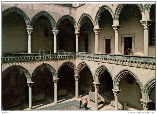 interno Palazzo Vitelleschi , loggiato - palace , gallery- Tarquinia - Viterbo - Lazio - 23783 -Italia - Italy - unused - JH Postcards