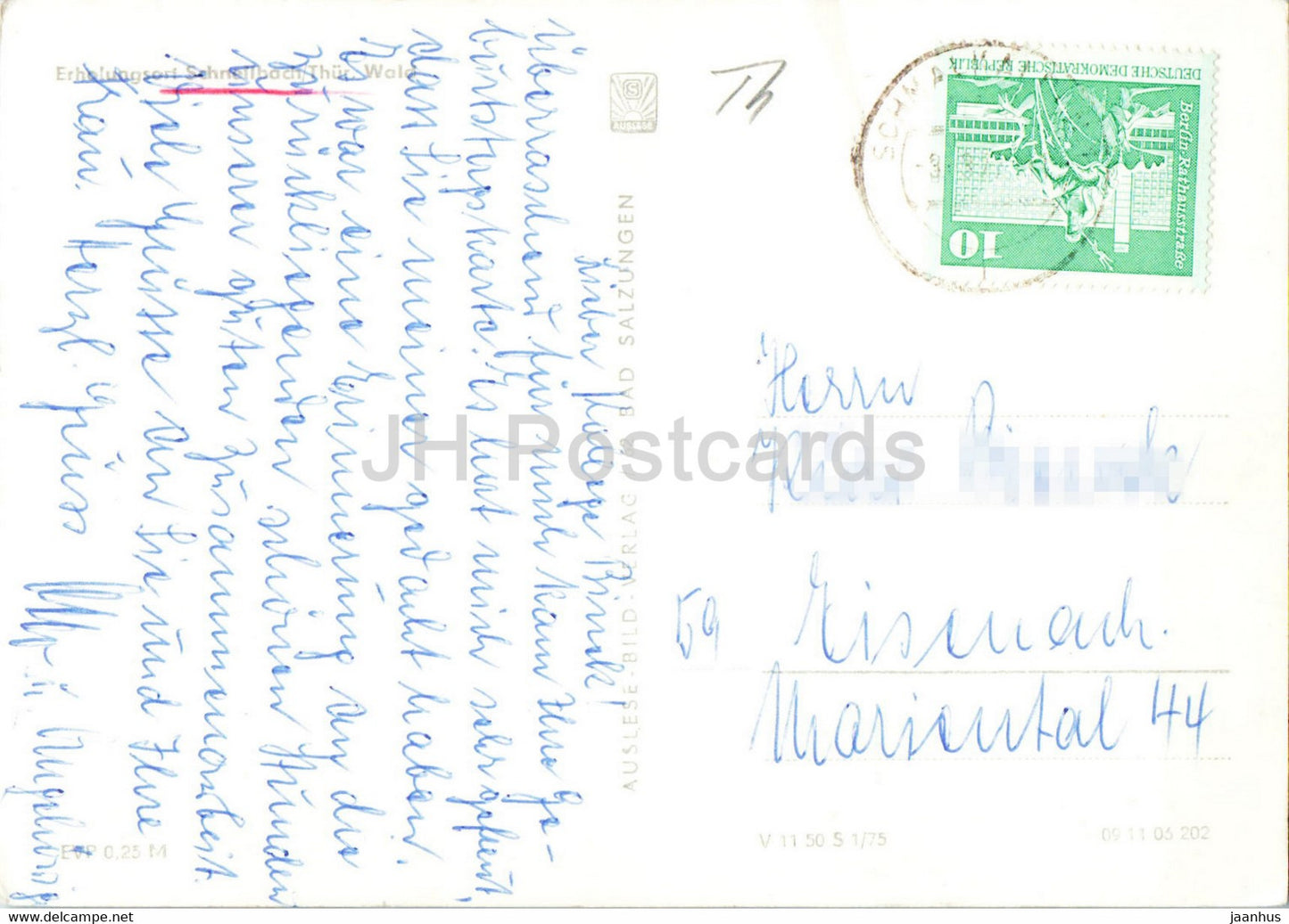 Erholungsort Schnellbach - Thur Wald - Germany DDR - used