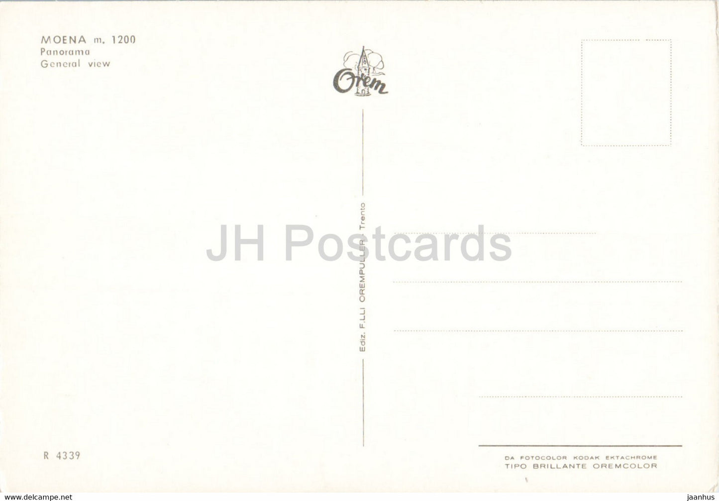 Moena 1200 m - Panorama - General view - 4339 - Italy - unused