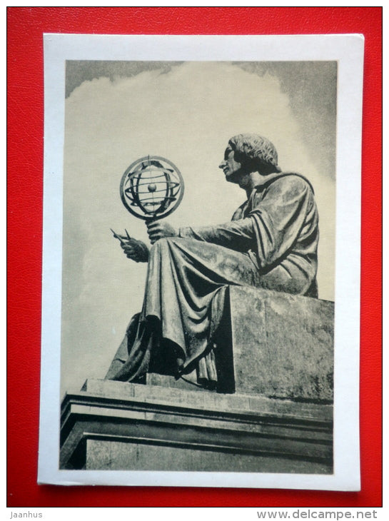 monument in Warsaw - Nicolaus Copernicus - mathematician and astronomer - 1973 - Russia USSR - unused - JH Postcards