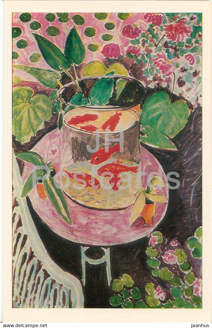 painting by Henri Matisse - Goldfish - French art - 1980 - Russia USSR - unused - JH Postcards