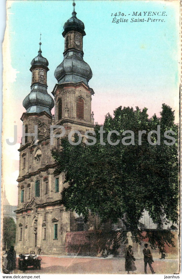 Mayence - Mainz - Eglise Saint Pierre - church - old car - 1 - 1430 - old postcard - Germany - unused - JH Postcards
