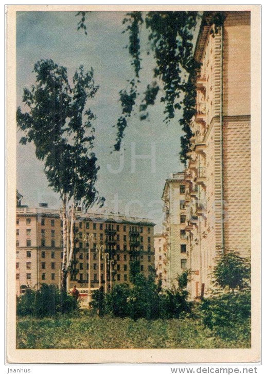 New Houses on Peschanaya street - Moscow - 1957 - Russia USSR - unused - JH Postcards