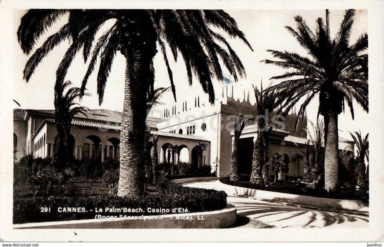 Cannes - Le Palm Beach - Casino d'Ete - 291 - old postcard - France - used - JH Postcards