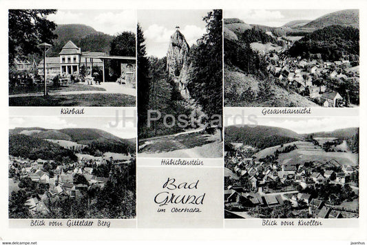 Bad Grund im Oberharz - Kurbad - Gittelder Berg - Hubichenstein - old postcard - 1955 - Germany - used - JH Postcards