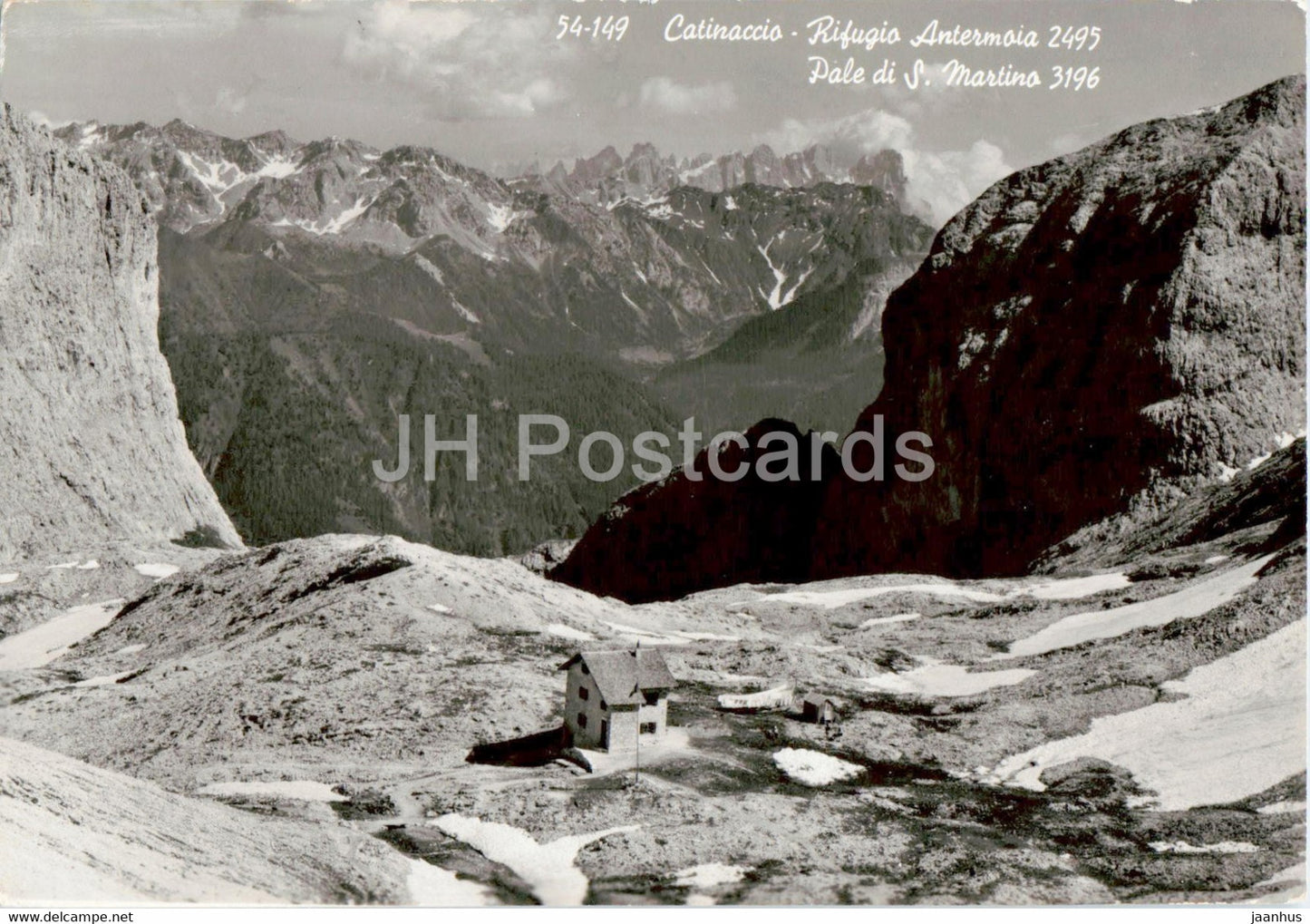 Catinaccio - Rifugio Antermoia - Pale di S Martino - 1970 - Italy - used - JH Postcards