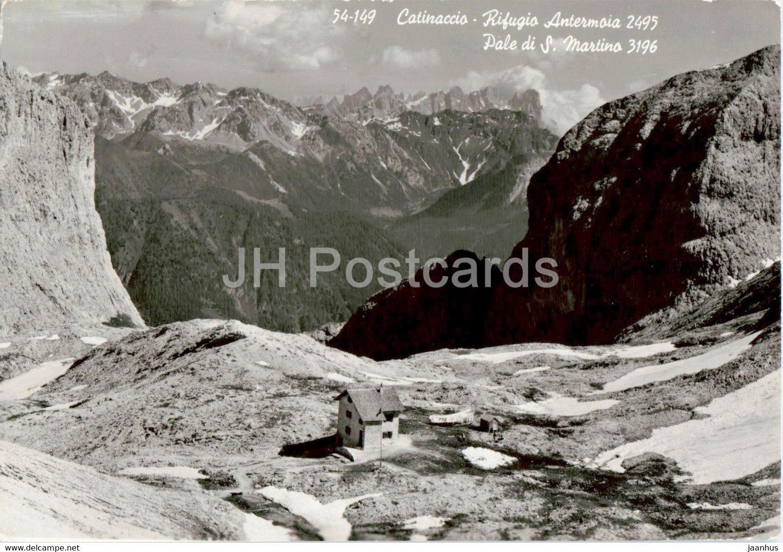 Catinaccio - Rifugio Antermoia - Pale di S Martino - 1970 - Italy - used - JH Postcards