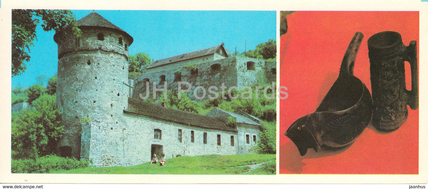Kamianets Podilskyi - Khmelnytskyi Region - Russian Gate - bratina - carved ladle - 1984 - Ukraine USSR - unused - JH Postcards