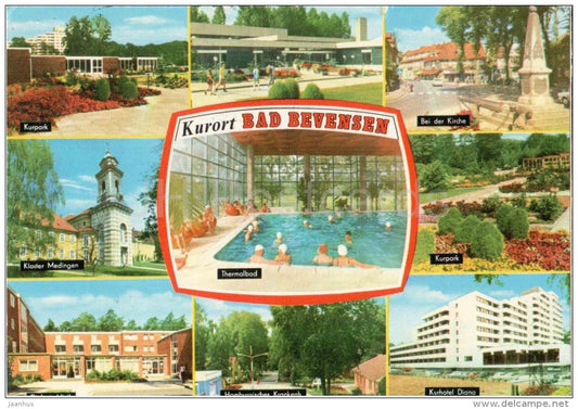 Kurort Bad Bevensen - Kurpark - Thermalbad - Kloster Medingen - Diabetesklinik - Kurhotel - Germany - 1980 gelaufen - JH Postcards