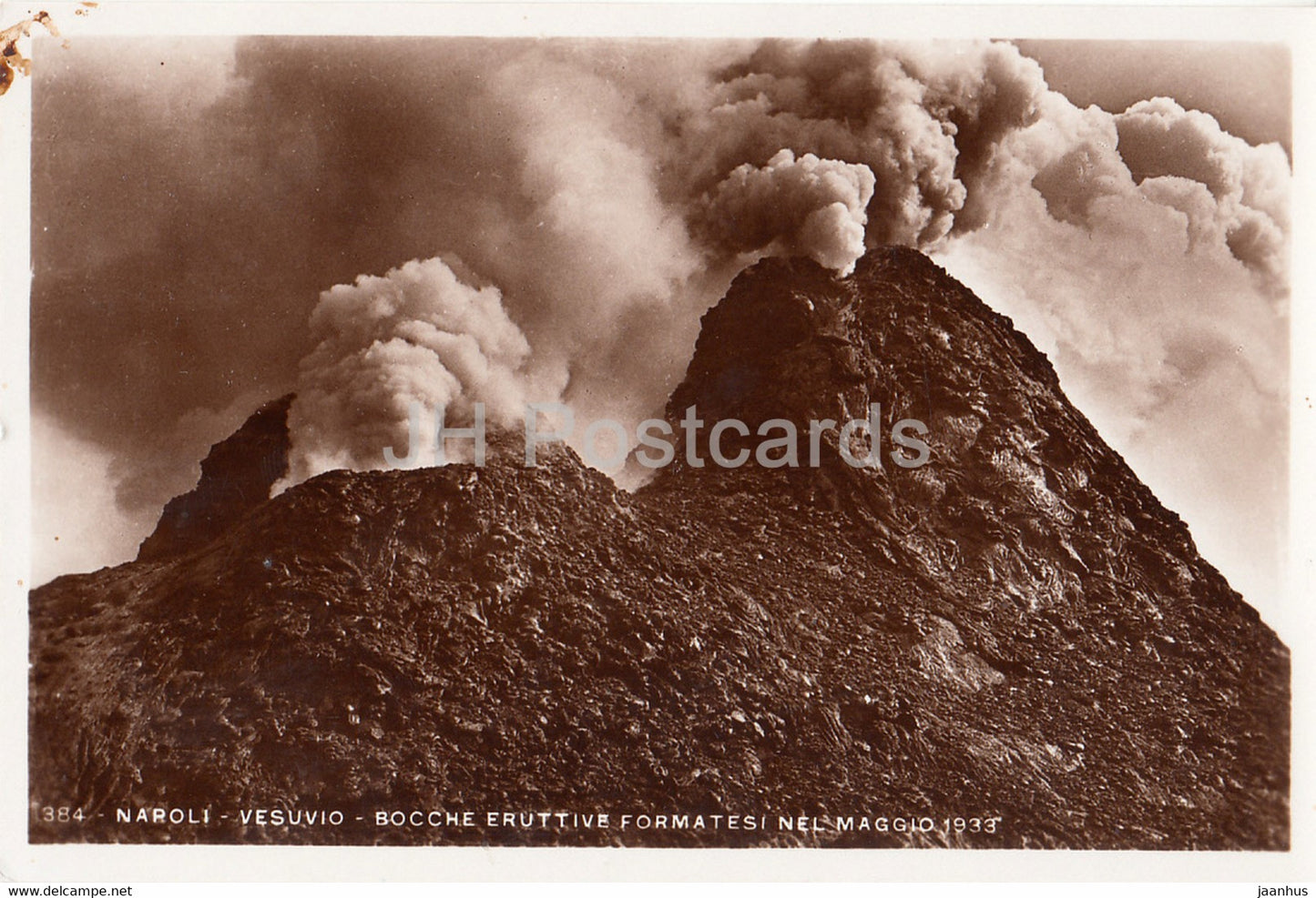 Napoli - Naples - Vesuvio - Bocche Eruttive Formatesi Nel Maggio 1933 - Vesuvius eruption old postcard - Italy - unused - JH Postcards