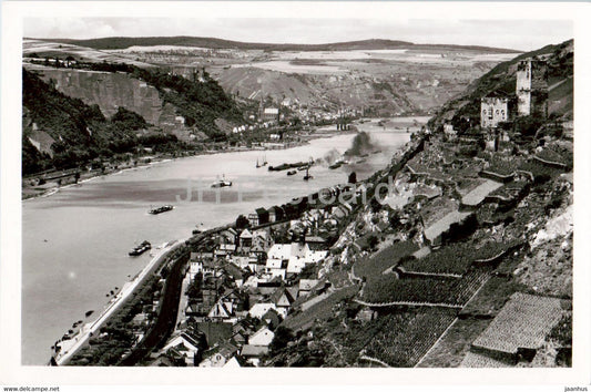 Kaub am Rhein - Blick nach Oberwesel - 2723 - Germany - unused - JH Postcards