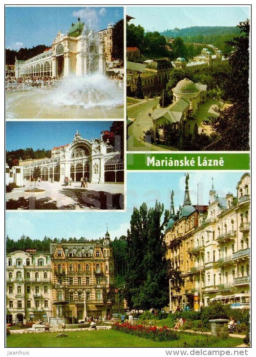 M. Gorky colonnade - Rudolph Parmena - Peace square - Marianske Lazne - Marienbad - Czech - used - JH Postcards