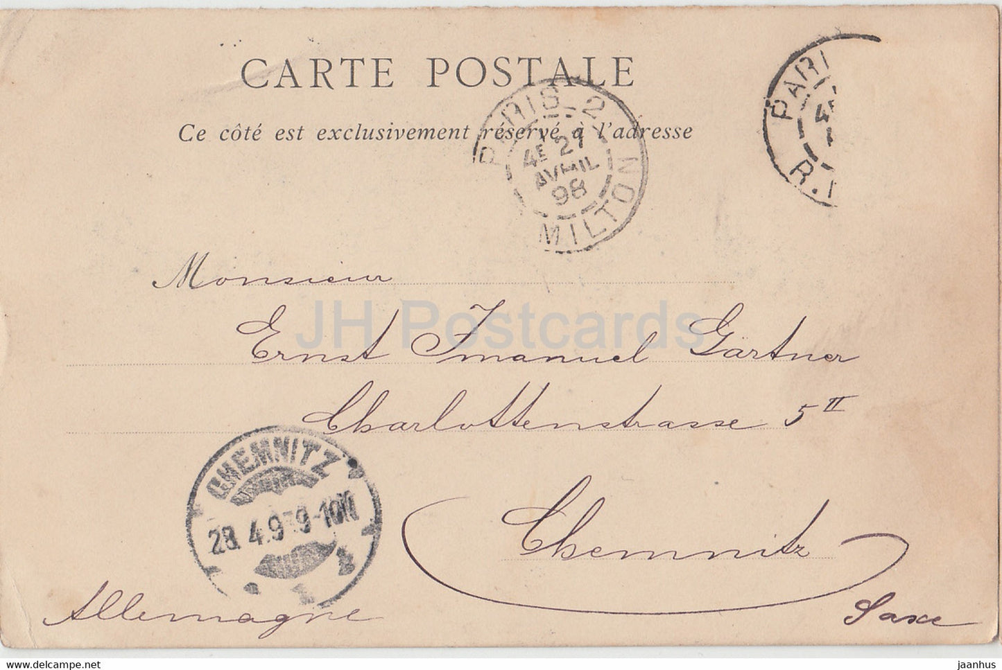 Panorama de Paris - Le Nouveau Louvre - old postcard - 1898 - France - used