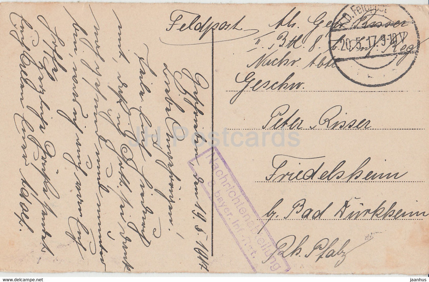 Warszawa - Ratusz - Warschauer Rathaus - Feldpost - alte Postkarte - 1917 - Polen - gebraucht
